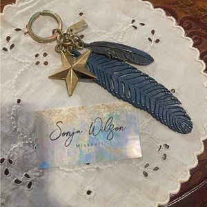 Coach Feather fob- Blue